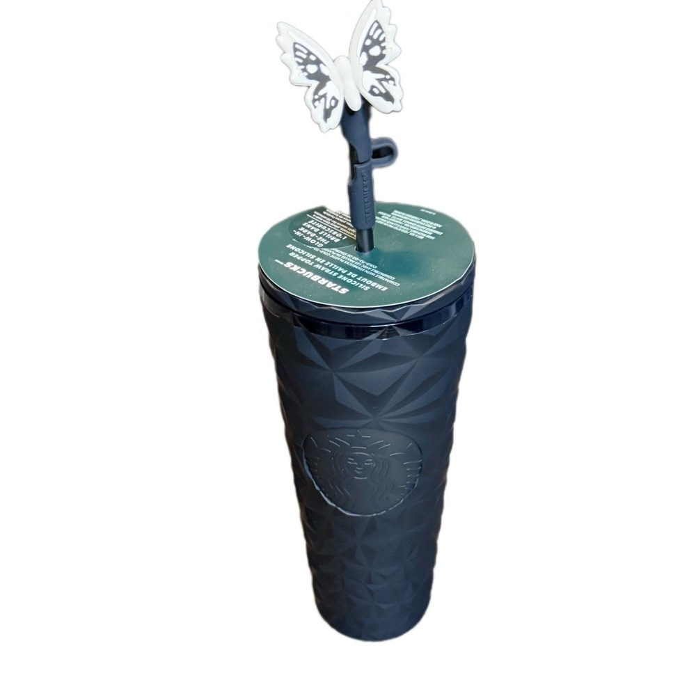 STARBUCKS TUMBLER HALLOWEEN 2025 BLACK BUTTERFLY PRIZM GLOW-IN-THE-DARK TUMBLER